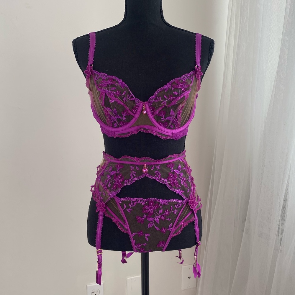 Honey Birdette Sabrina Orchid 3 piece set